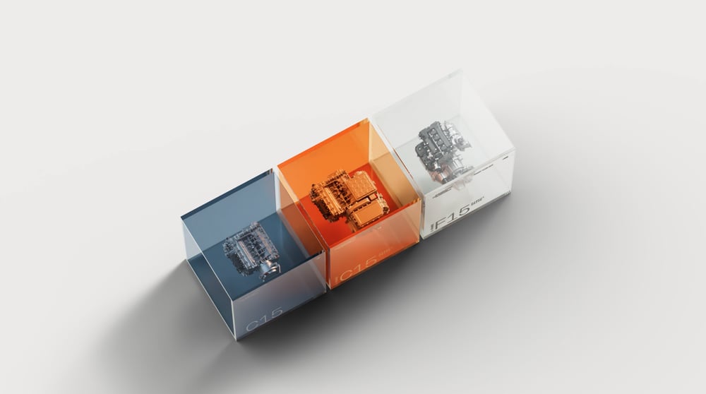 Graphic of X-range systems in coloured cubes in a line