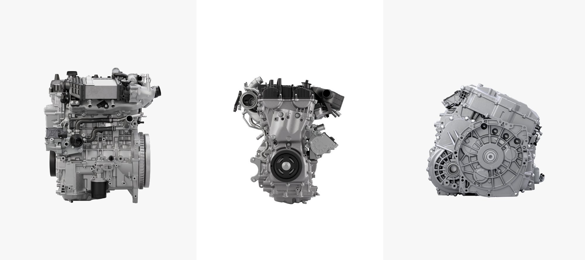 Three different angles of engines called Horse B15 and Horse 3DHT160